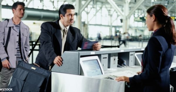Ticketing counter at airport